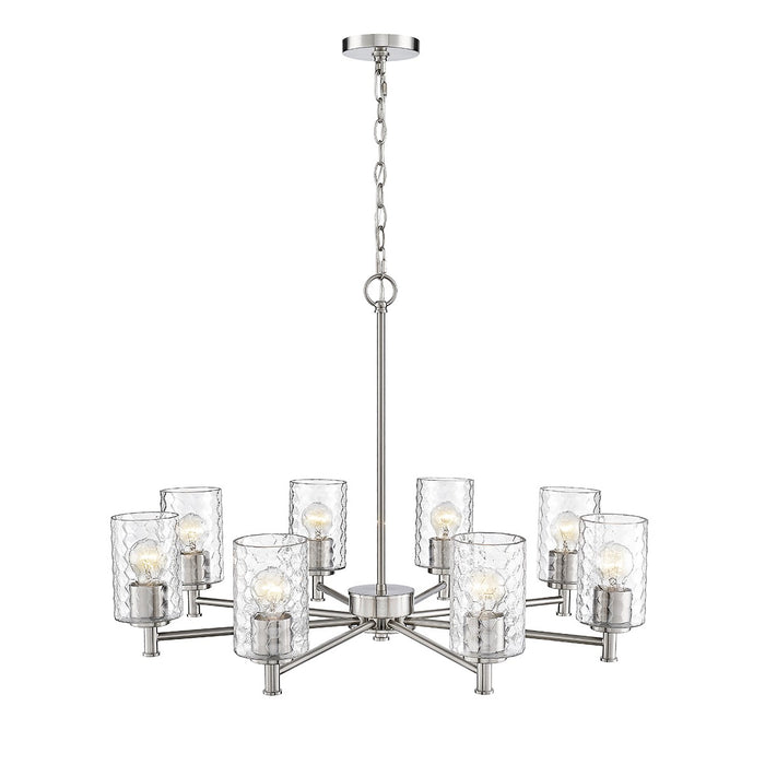 Millennium 9218-BN Eight Light Chandelier, Brushed Nickel