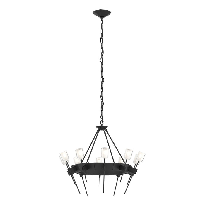 Hubbardton Forge 101525-SKT-10-YC0369 Ten Light Chandelier, Black