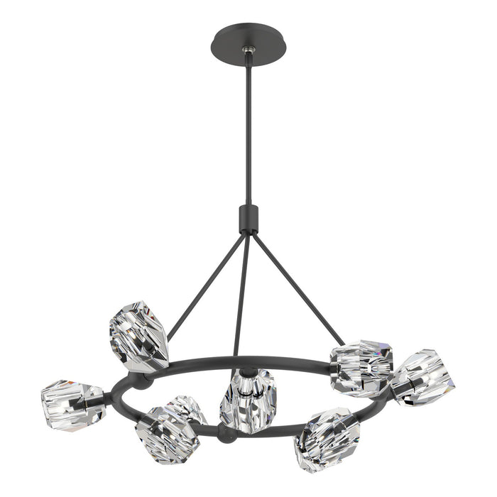 Hubbardton Forge 131067-SKT-MULT-10-CR Nine Light Pendant, Black