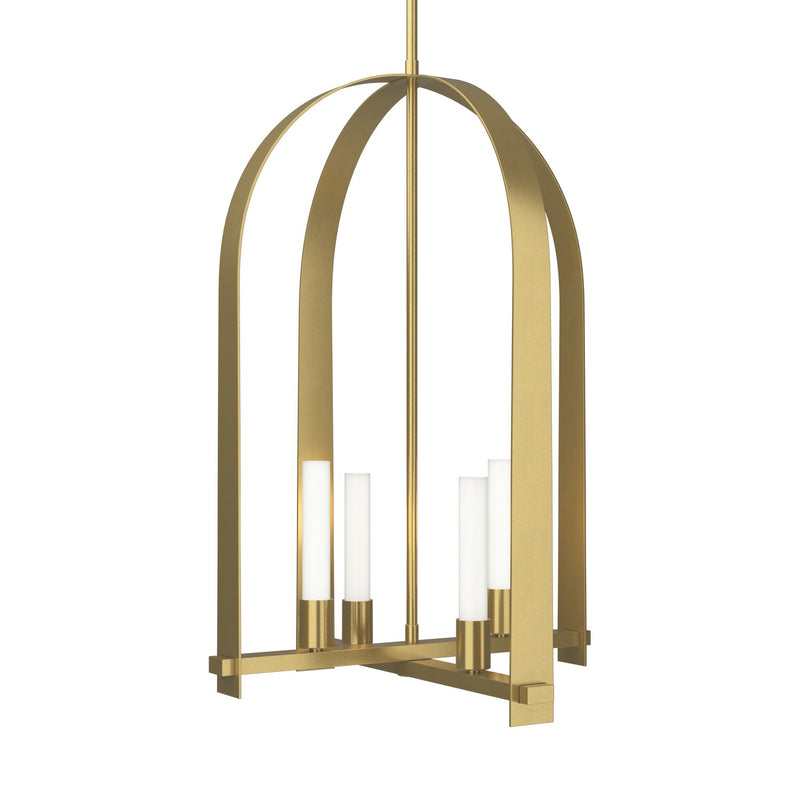 Hubbardton Forge 131070-SKT-MULT-86-FD0462 Four Light Pendant, Modern Brass