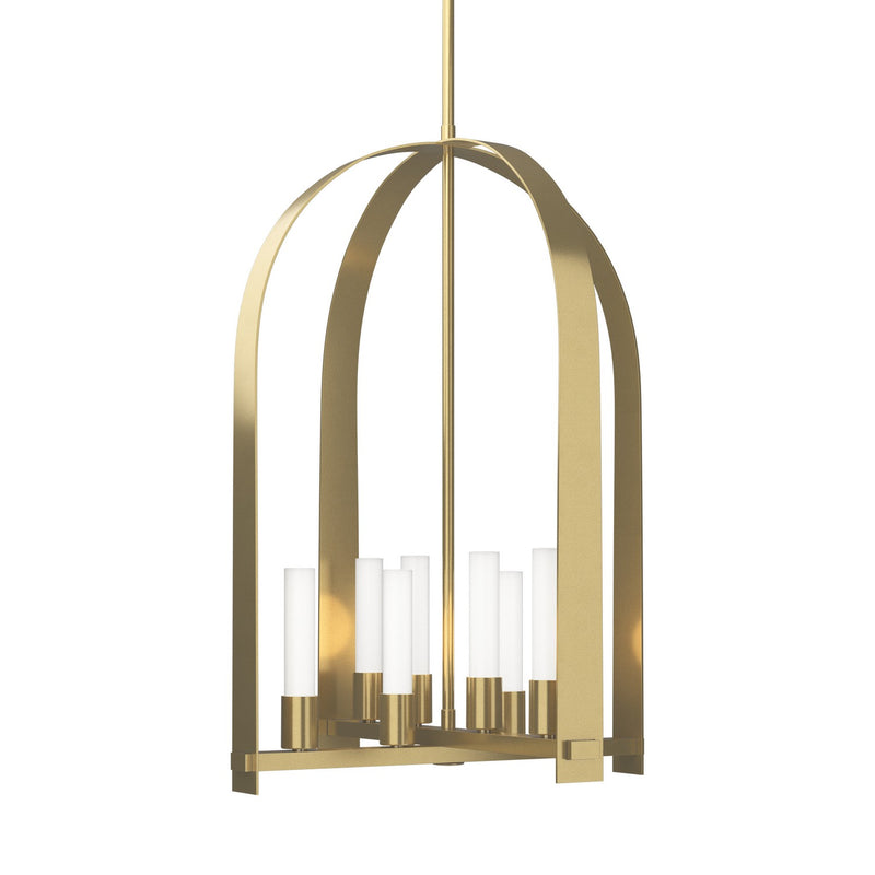 Hubbardton Forge 131071-SKT-MULT-86-FD0611 Eight Light Pendant, Modern Brass