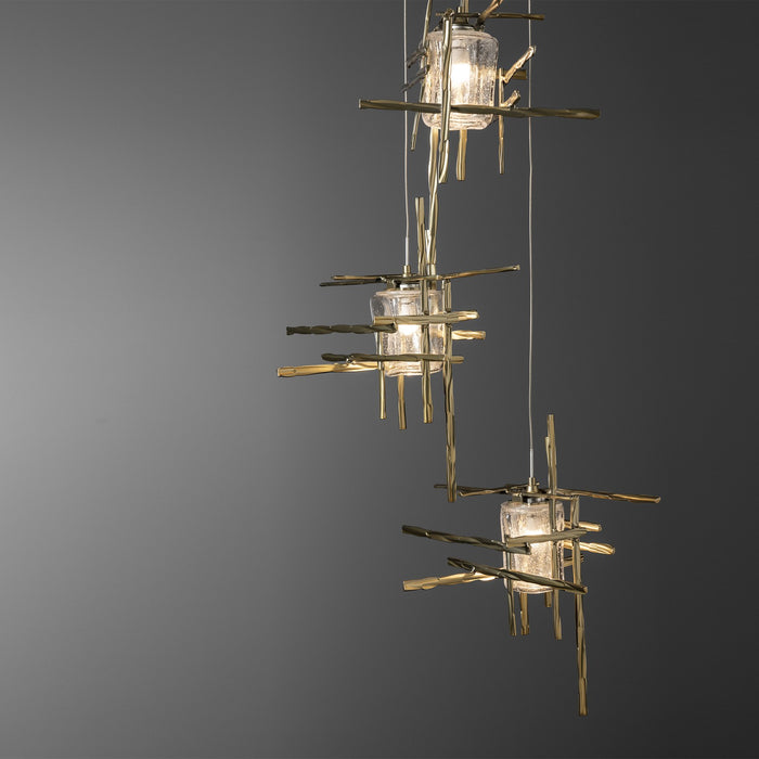 Hubbardton Forge 131126-SKT-LONG-86-II0728 LED Pendant, Modern Brass