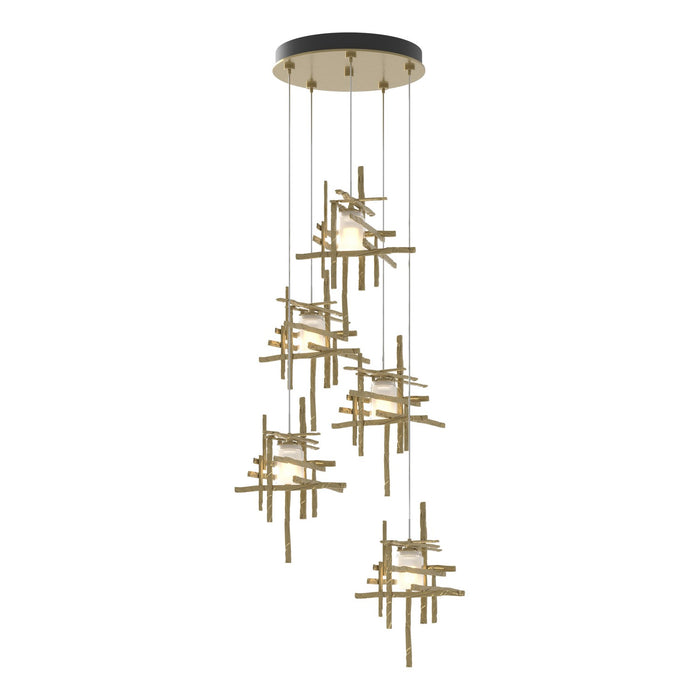 Hubbardton Forge 131128-SKT-STND-86-YC0305 LED Pendant, Modern Brass