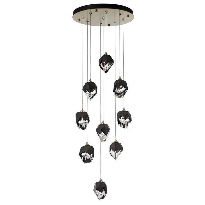 Hubbardton Forge 131140-SKT-LONG-86-BP0754 LED Pendant, Modern Brass