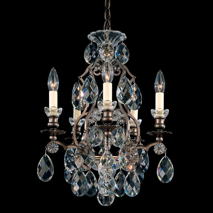 Schonbek 3769-76 Five Light Chandelier, Heirloom Bronze