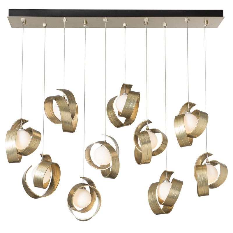 Hubbardton Forge 131208-SKT-STND-86-GG0711 LED Pendant, Modern Brass