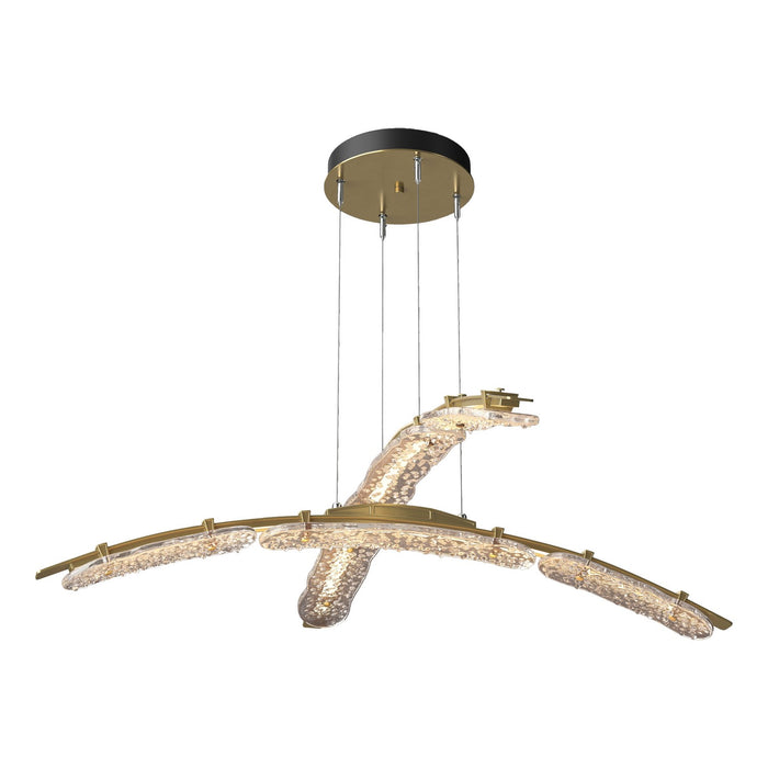 Hubbardton Forge 137587-LED-STND-86-ZM0749 LED Pendant, Modern Brass