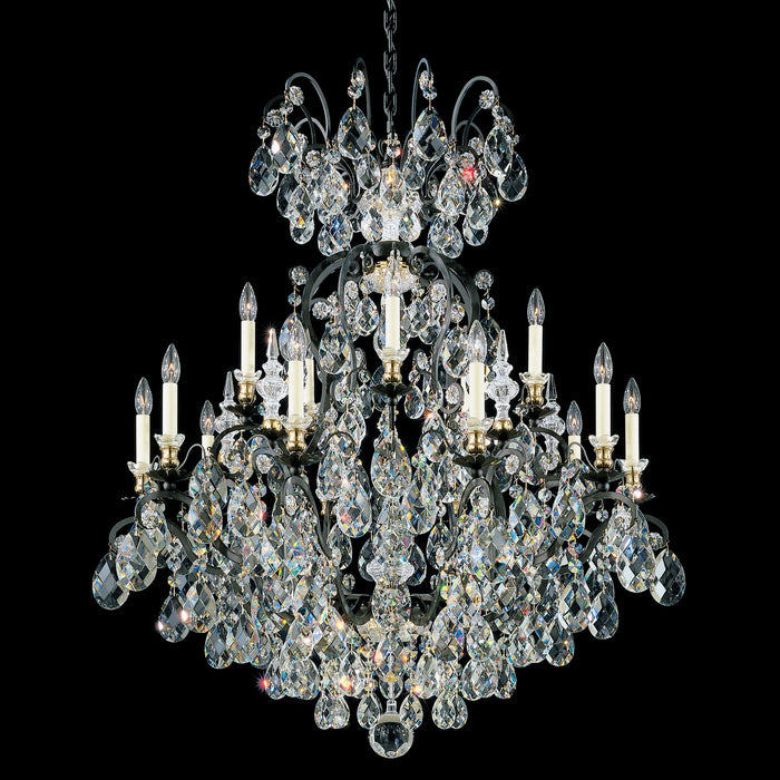 Schonbek 3773-51 16 Light Chandelier, Black