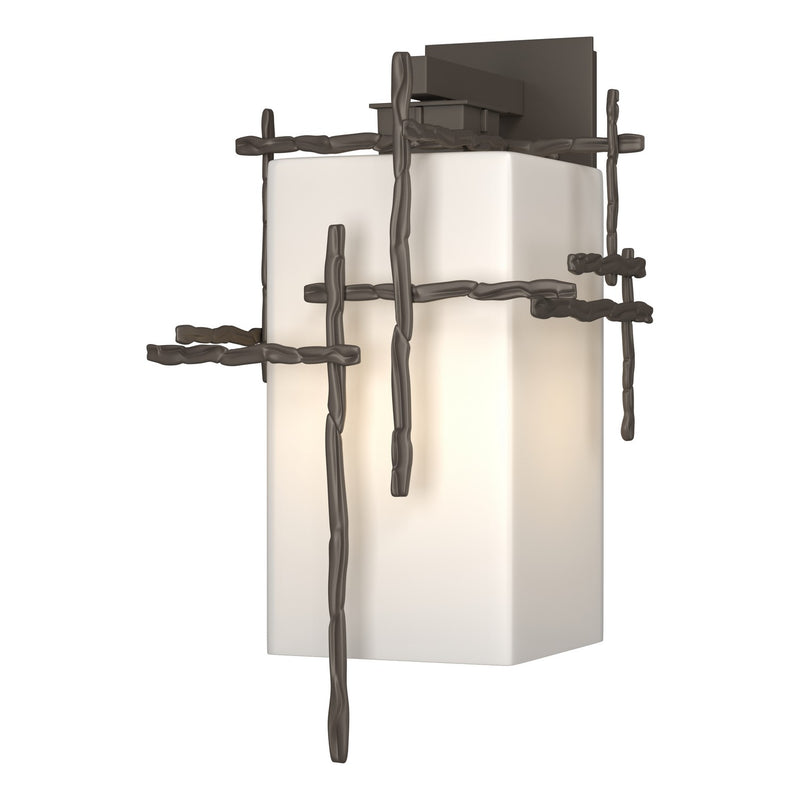 Hubbardton Forge 302583-SKT-77-GG0707 One Light Outdoor Wall Sconce, Coastal Dark Smoke