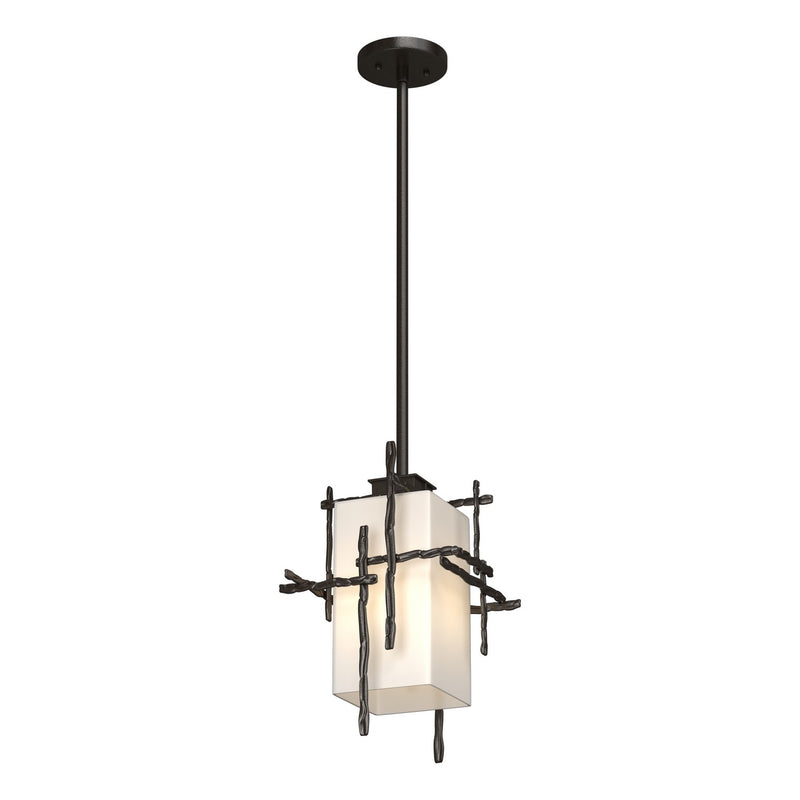 Hubbardton Forge 363015-SKT-MULT-14-GG0093 One Light Outdoor Pendant, Coastal Oil Rubbed Bronze