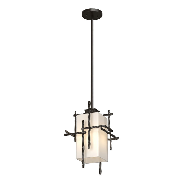 Hubbardton Forge 363015-SKT-MULT-14-GG0093 One Light Outdoor Pendant, Coastal Oil Rubbed Bronze