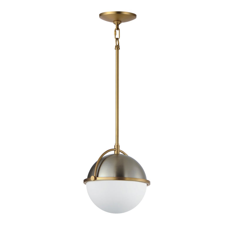 Maxim 12411SWSNSBR One Light Pendant, Satin Nickel / Satin Brass