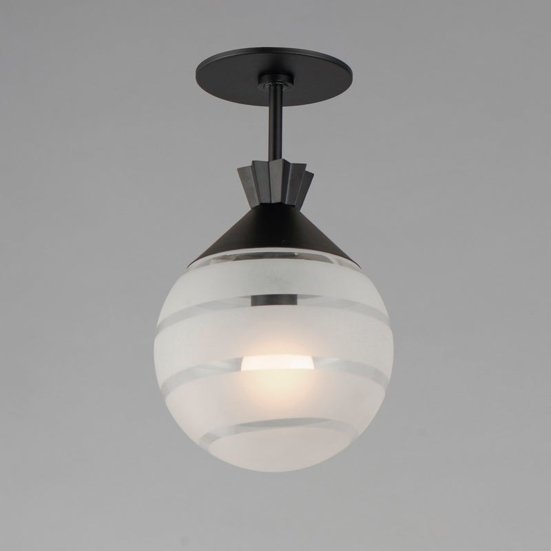 Maxim 12441CLFTBK One Light Semi-Flush/Pendant, Black
