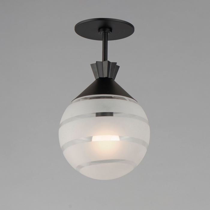 Maxim 12441CLFTBK One Light Semi-Flush/Pendant, Black