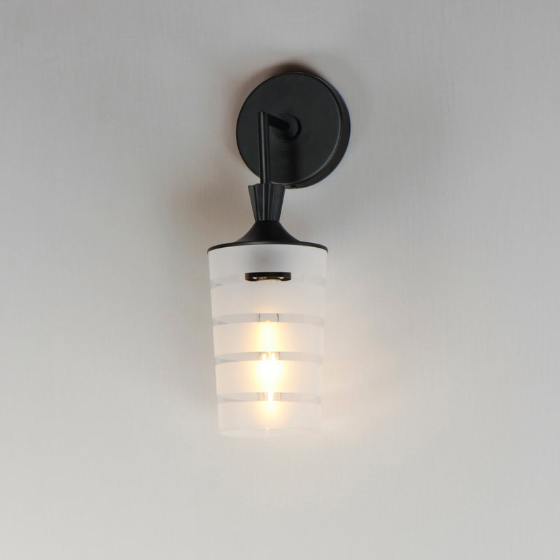 Maxim 12442CLFTBK One Light Outdoor Wall Sconce, Black