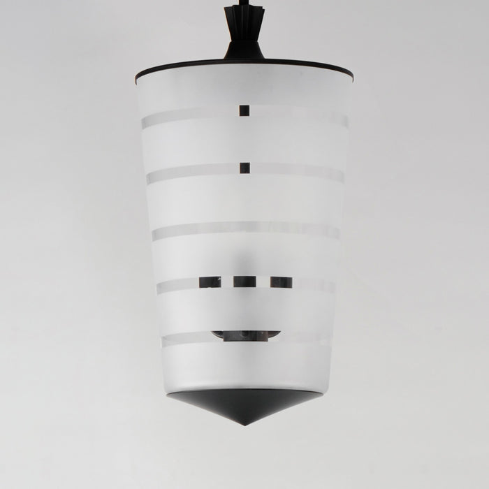 Maxim 12443CLFTBK Three Light Pendant, Black