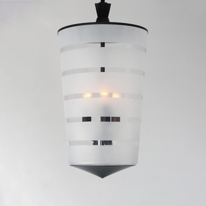 Maxim 12443CLFTBK Three Light Pendant, Black
