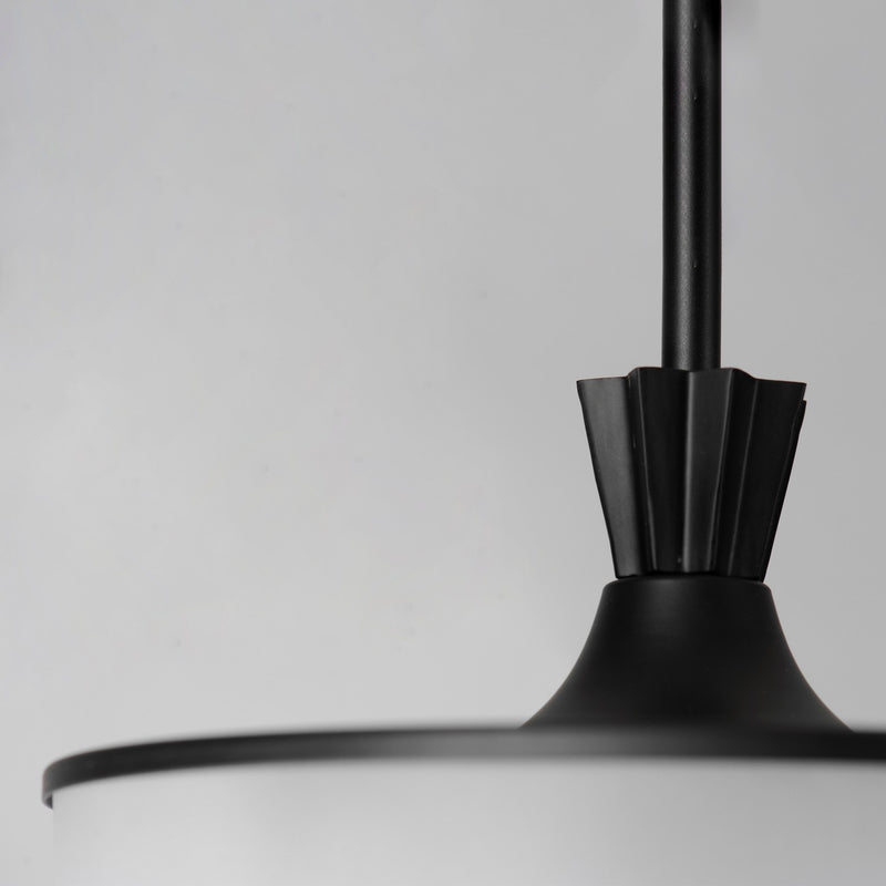 Maxim 12443CLFTBK Three Light Pendant, Black