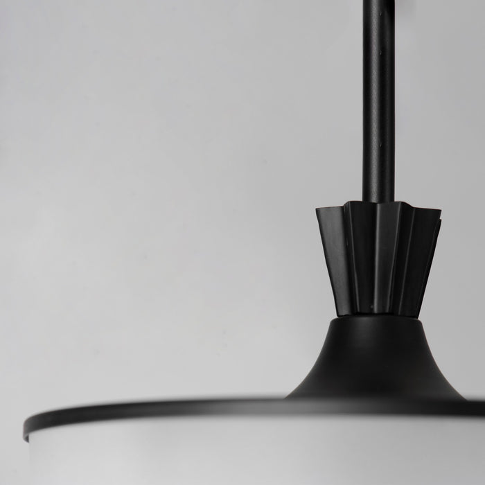 Maxim 12443CLFTBK Three Light Pendant, Black