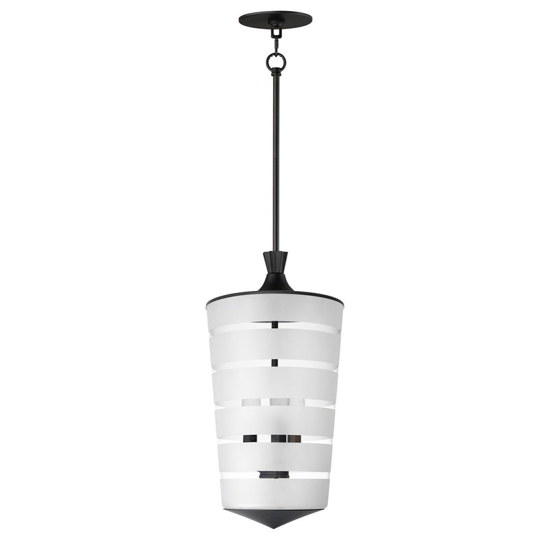 Maxim 12443CLFTBK Three Light Pendant, Black