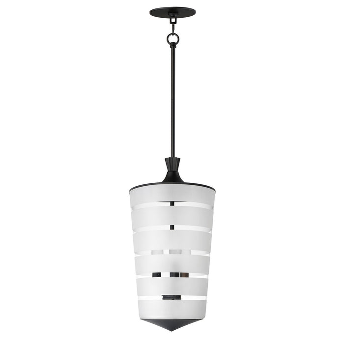 Maxim 12443CLFTBK Three Light Pendant, Black