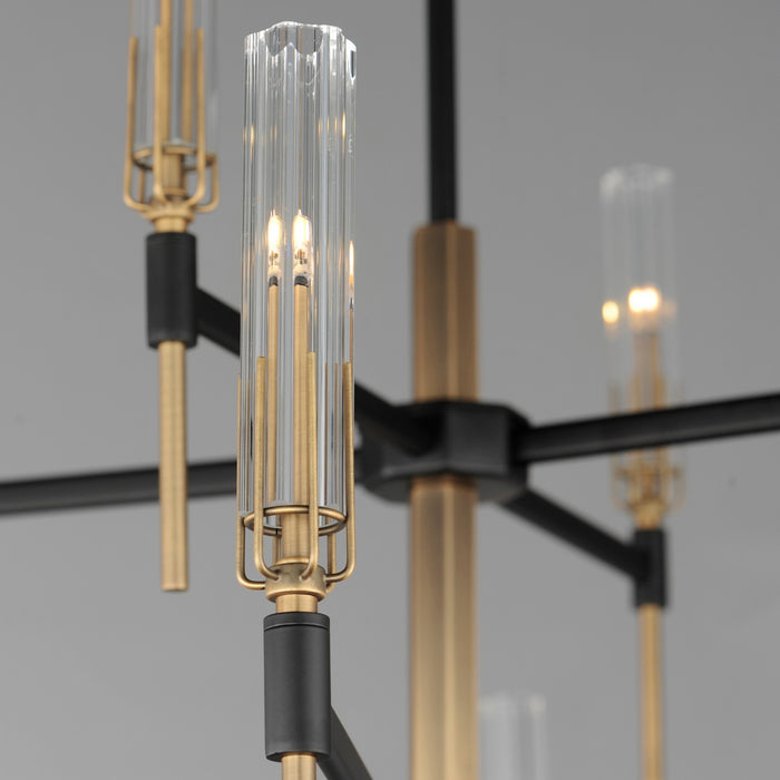 Maxim 16129CLBKAB LED Chandelier, Black / Antique Brass