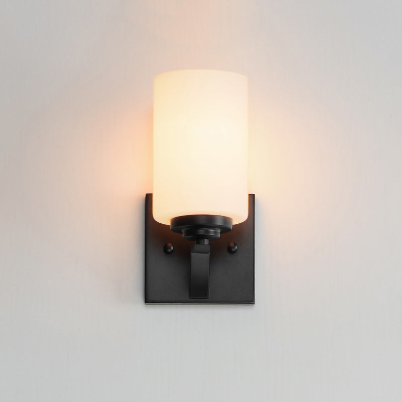 Maxim 20030SWBK One Light Wall Sconce, Black