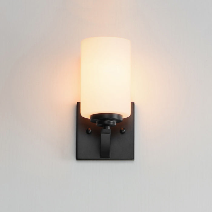 Maxim 20030SWBK One Light Wall Sconce, Black