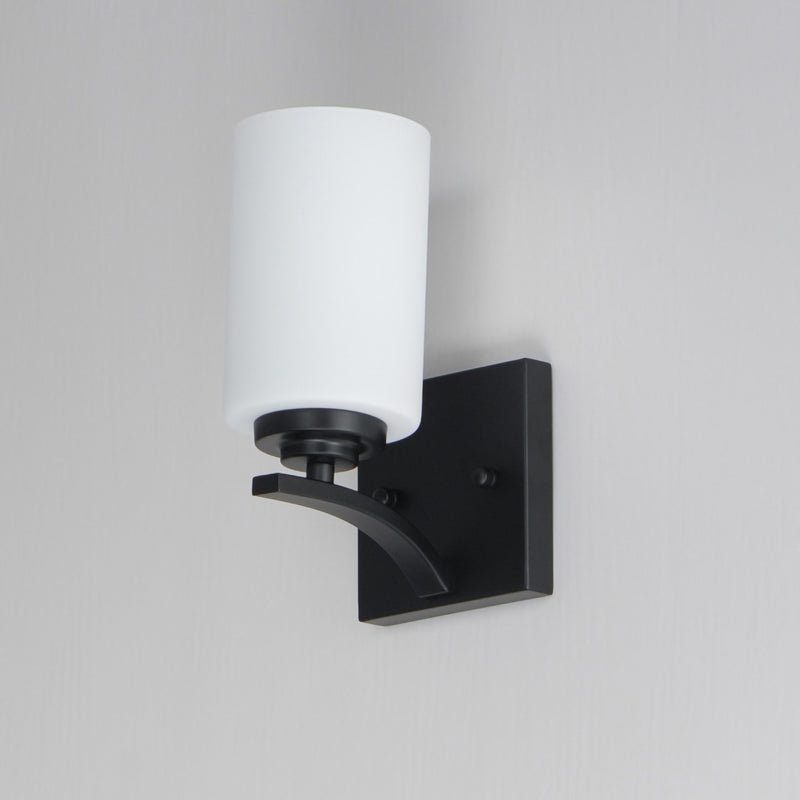 Maxim 20030SWBK One Light Wall Sconce, Black