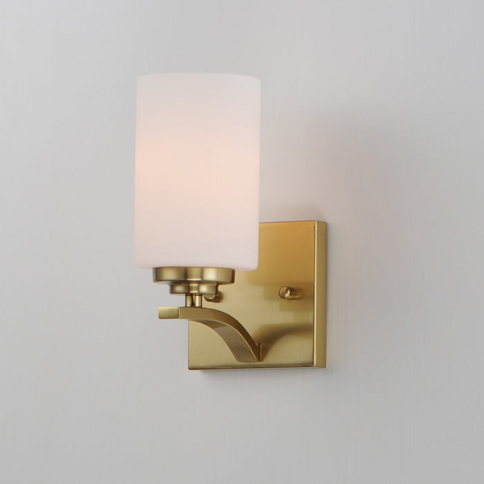 Maxim 20030SWSBR One Light Wall Sconce, Satin Brass