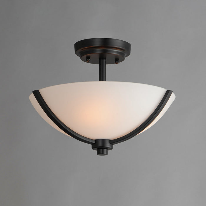 Maxim 20031SWBK Three Light Semi Flush Mount, Black