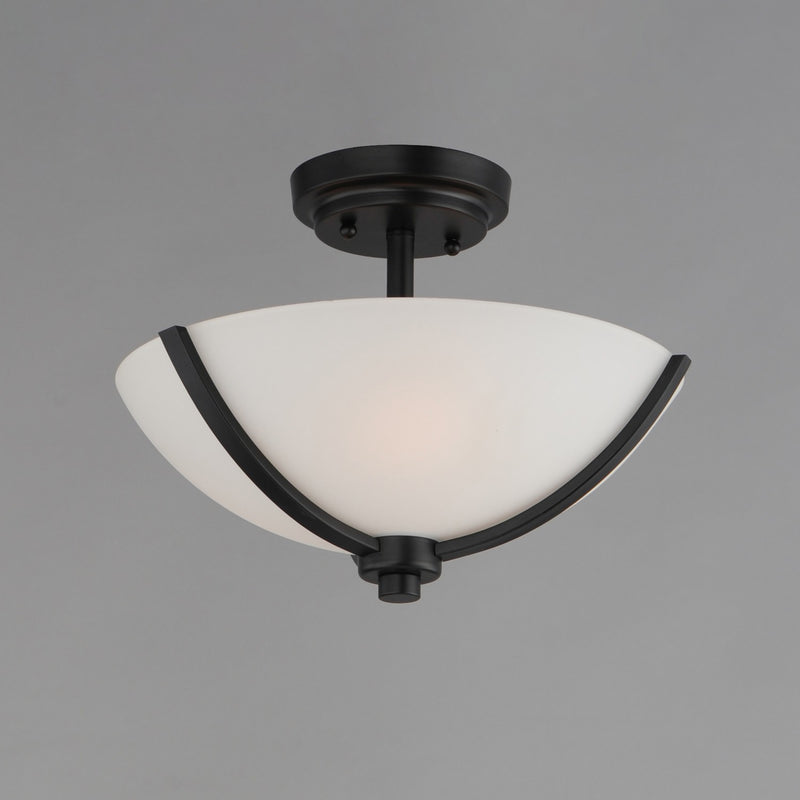 Maxim 20031SWBK Three Light Semi Flush Mount, Black