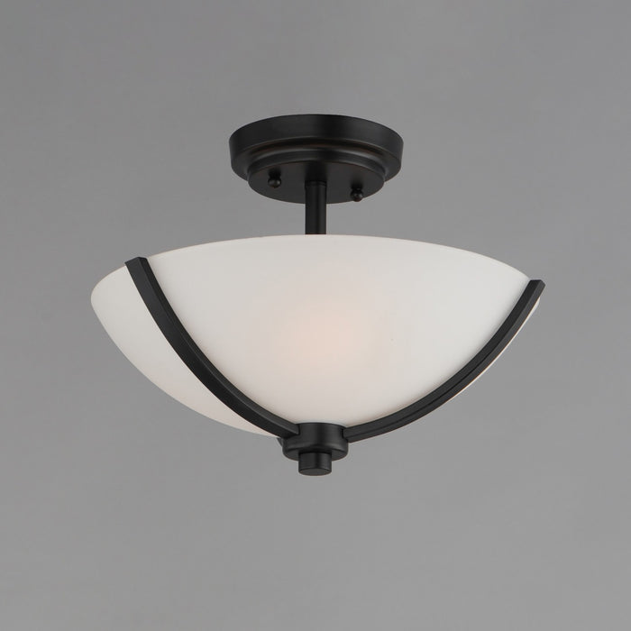 Maxim 20031SWBK Three Light Semi Flush Mount, Black