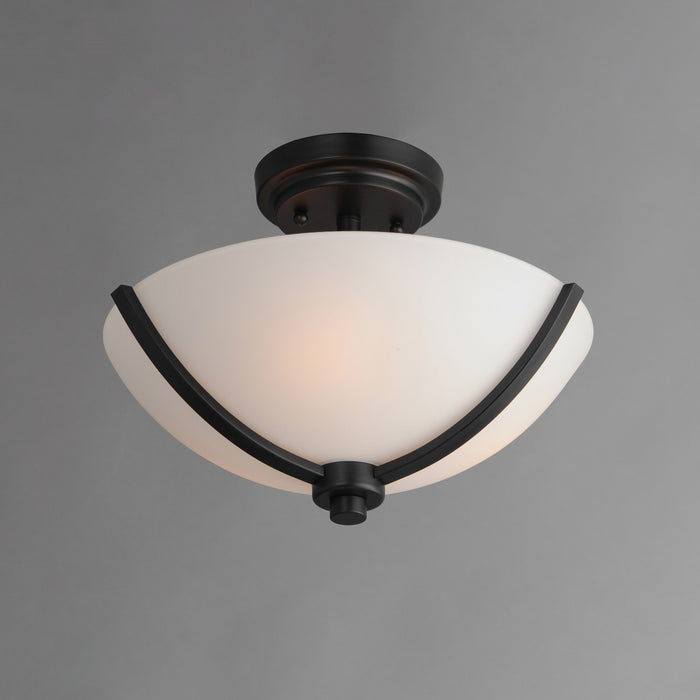 Maxim 20031SWBK Three Light Semi Flush Mount, Black
