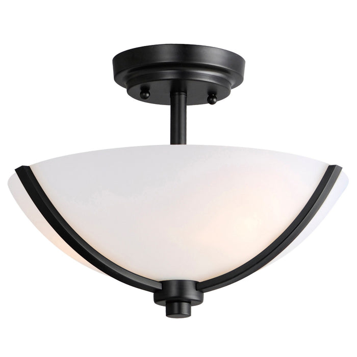 Maxim 20031SWBK Three Light Semi Flush Mount, Black