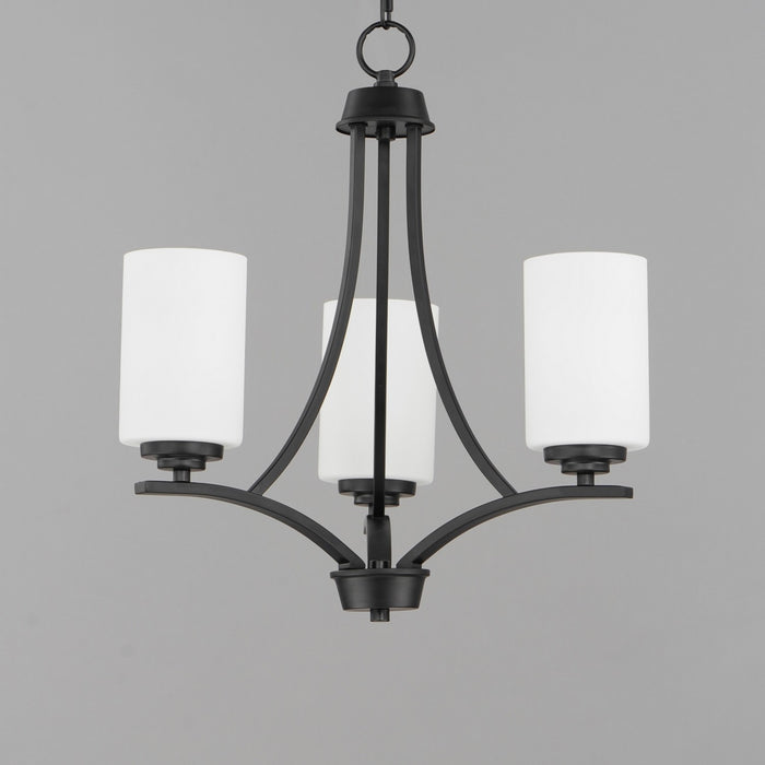 Maxim 20033SWBK Three Light Chandelier, Black