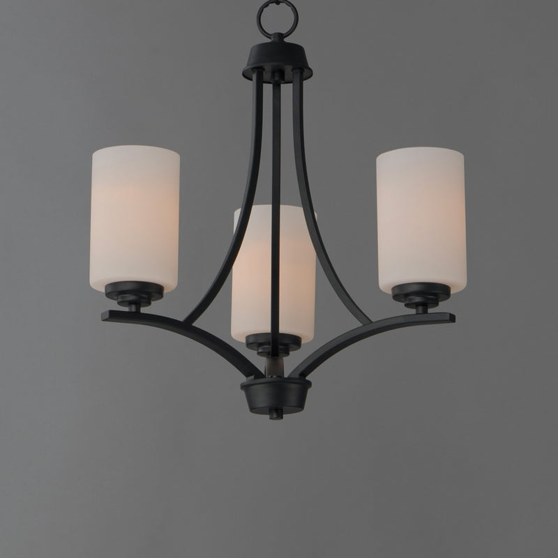 Maxim 20033SWBK Three Light Chandelier, Black