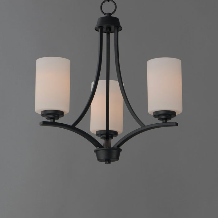 Maxim 20033SWBK Three Light Chandelier, Black