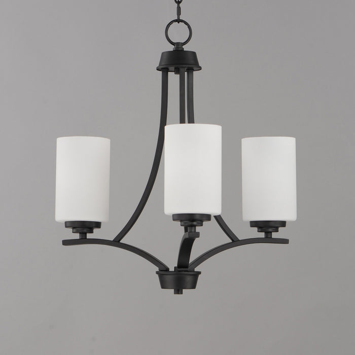 Maxim 20033SWBK Three Light Chandelier, Black