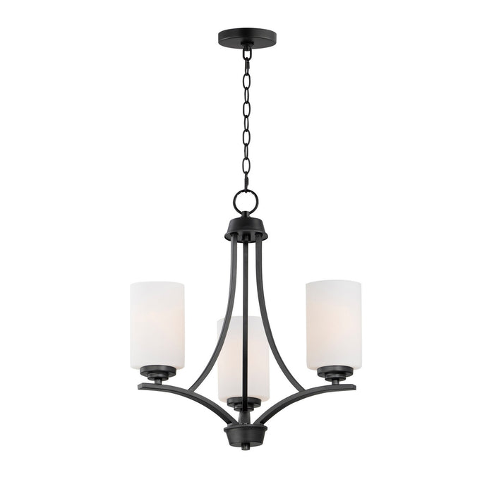 Maxim 20033SWBK Three Light Chandelier, Black