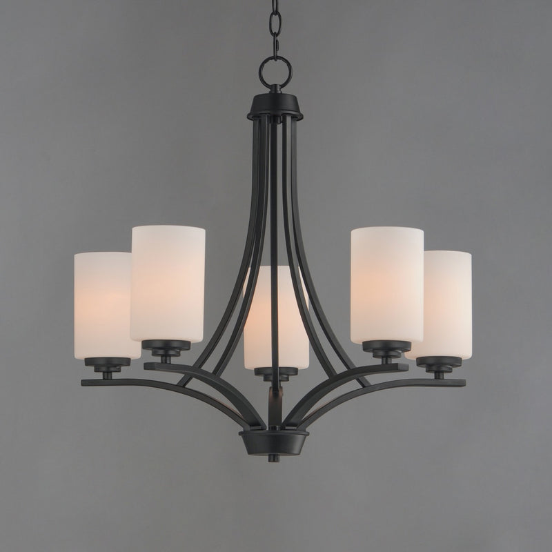 Maxim 20035SWBK Five Light Chandelier, Black