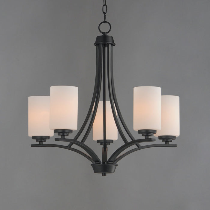 Maxim 20035SWBK Five Light Chandelier, Black
