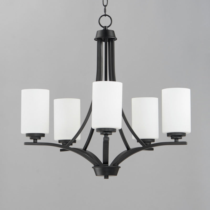 Maxim 20035SWBK Five Light Chandelier, Black