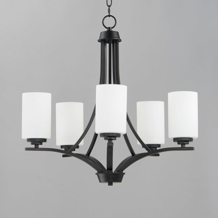 Maxim 20035SWBK Five Light Chandelier, Black