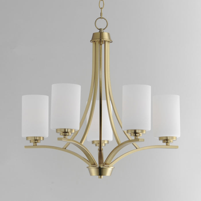 Maxim 20035SWSBR Five Light Chandelier, Satin Brass