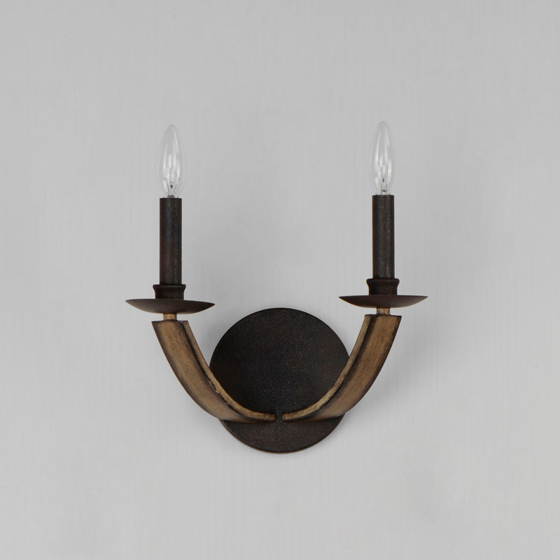 Maxim 20341DWAR Two Light Wall Sconce, Driftwood/Anthracite