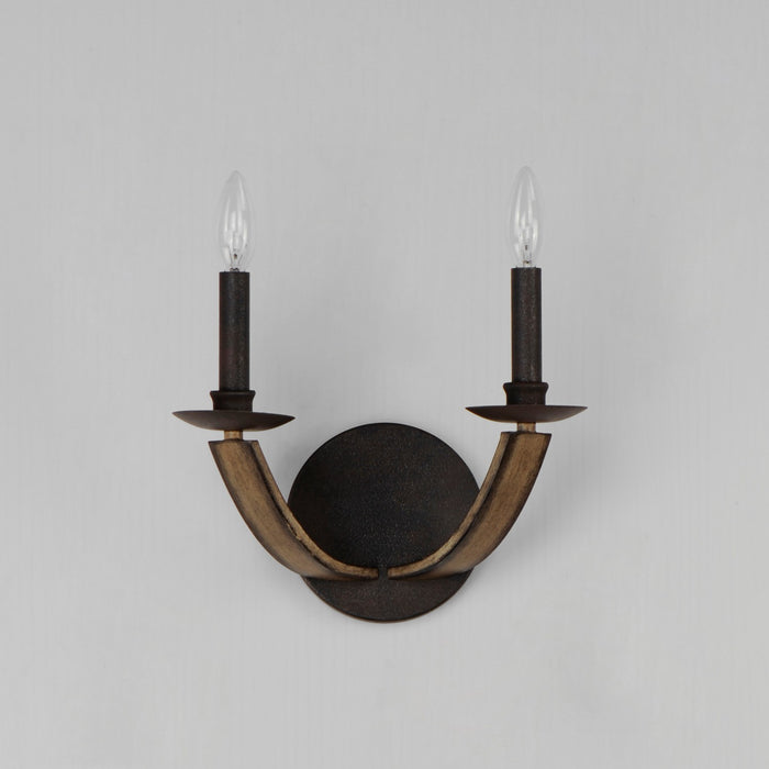 Maxim 20341DWAR Two Light Wall Sconce, Driftwood/Anthracite