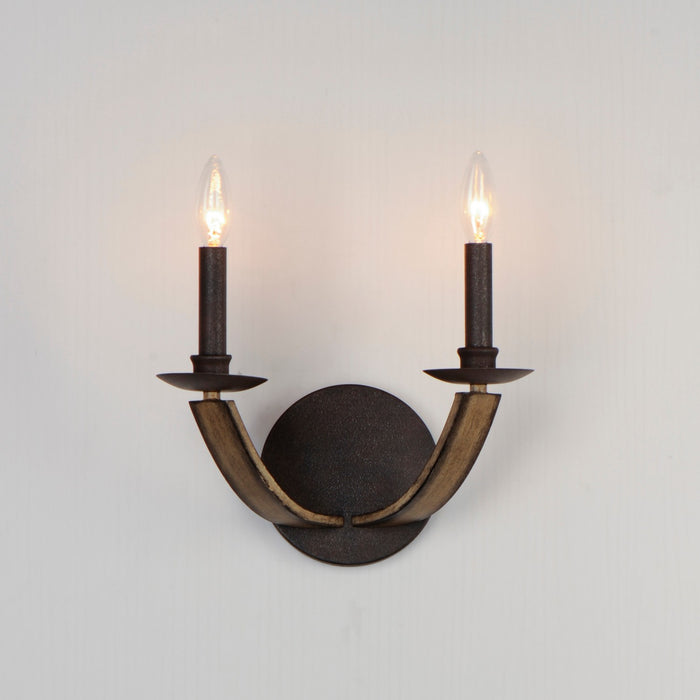 Maxim 20341DWAR Two Light Wall Sconce, Driftwood/Anthracite