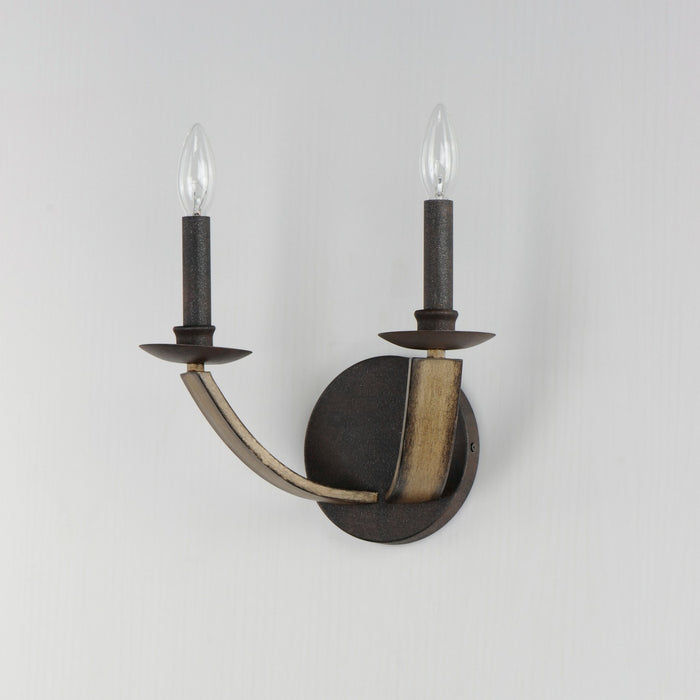 Maxim 20341DWAR Two Light Wall Sconce, Driftwood/Anthracite
