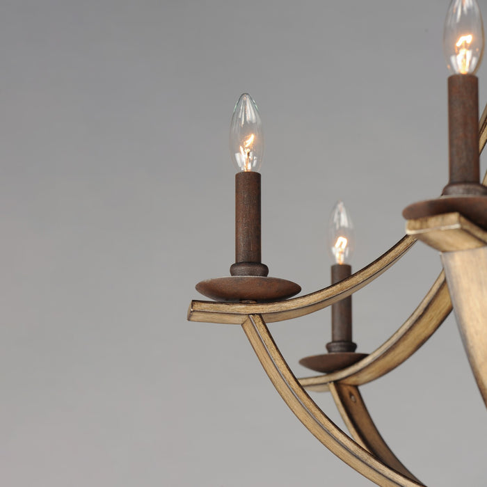 Maxim 20348DWAR Eight Light Chandelier, Driftwood/Anthracite